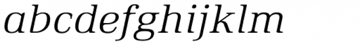 Ethos Expanded Light Italic Font LOWERCASE