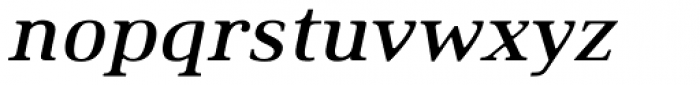 Ethos Expanded Medium Italic Font LOWERCASE