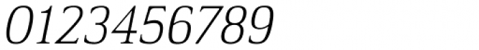 Ethos Thin Italic Font OTHER CHARS
