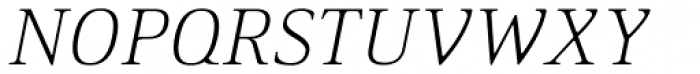 Ethos Thin Italic Font UPPERCASE