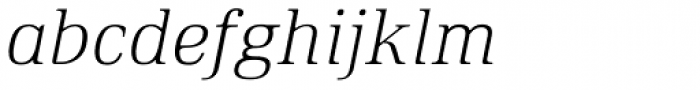 Ethos Thin Italic Font LOWERCASE
