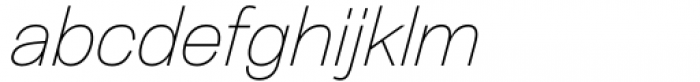 Etrusco Now  Thin Italic Font LOWERCASE