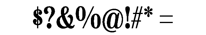 Etna Condensed Semi Bold Font OTHER CHARS