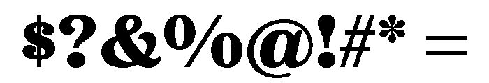 Etna Extra Bold Font OTHER CHARS