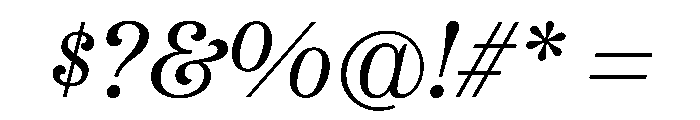 Etna Light Italic Font OTHER CHARS