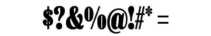 Etna X Condensed Black Font OTHER CHARS
