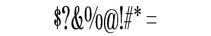 Etna X Condensed Light Font OTHER CHARS