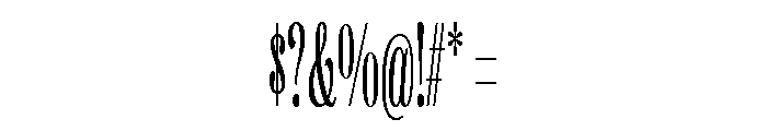 Etna XX Condensed Light Font OTHER CHARS