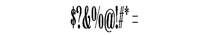 Etna XX Condensed Regular Font OTHER CHARS