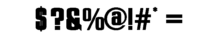 Eurostile Condensed Extra Bold Font OTHER CHARS