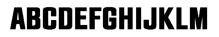Eurostile Condensed Extra Bold Font UPPERCASE