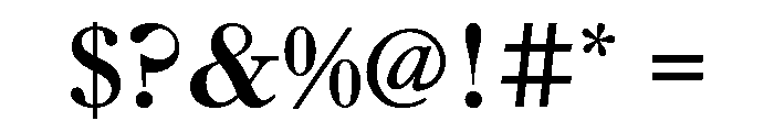Eurostile Extended Bold Font OTHER CHARS