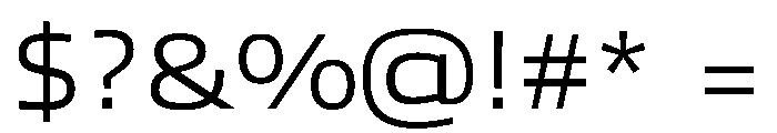Eurostile Extended Extra Light Font OTHER CHARS