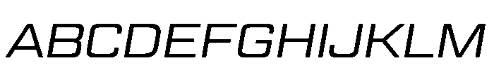 Eurostile Extended Light Italic Font UPPERCASE