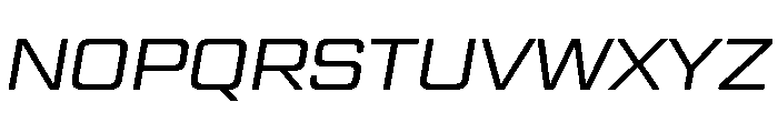 Eurostile Extended Light Italic Font UPPERCASE