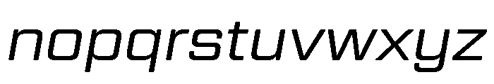 Eurostile Extended Light Italic Font LOWERCASE