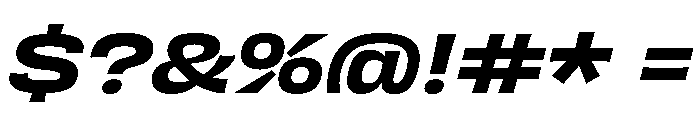 Eurostile Extended Semibold Italic Font OTHER CHARS
