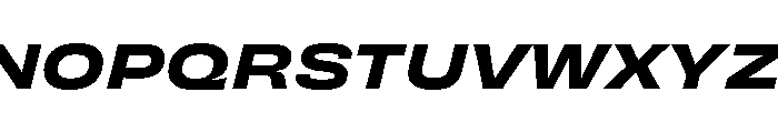 Eurostile Extended Semibold Italic Font UPPERCASE