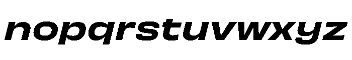 Eurostile Extended Semibold Italic Font LOWERCASE
