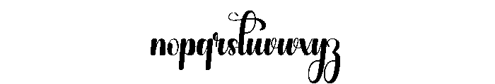 Euphoria Calligraphy Font LOWERCASE