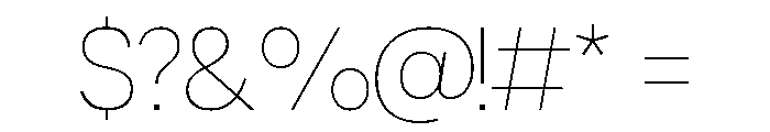 Eustoma Thin Font OTHER CHARS