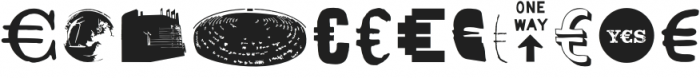 EURO Icon Kit Symbols otf (400) Font UPPERCASE