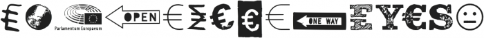 EURO Icon Kit Symbols otf (400) Font LOWERCASE