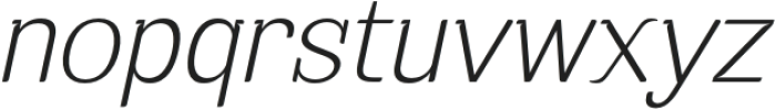 Euraliax Extra Light Italic otf (200) Font LOWERCASE