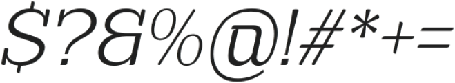 Euraliax Light Italic otf (300) Font OTHER CHARS