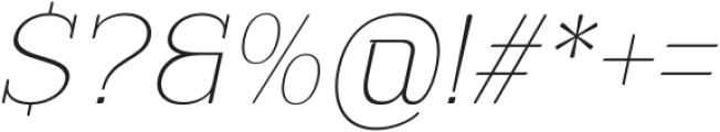 Euraliax Thin Italic otf (100) Font OTHER CHARS