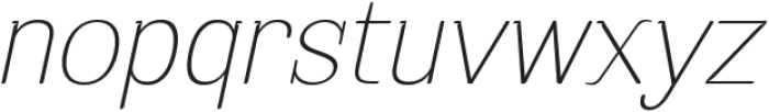 Euraliax Thin Italic otf (100) Font LOWERCASE