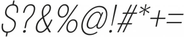 European Sans Pro Condensed Thin Italic otf (100) Font OTHER CHARS