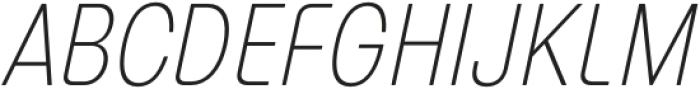 European Sans Pro Condensed Thin Italic otf (100) Font UPPERCASE