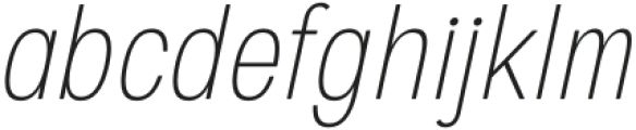 European Sans Pro Condensed Thin Italic otf (100) Font LOWERCASE