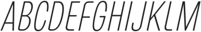European Sans Pro Extra Condensed Thin Italic otf (100) Font UPPERCASE