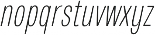European Sans Pro Extra Condensed Thin Italic otf (100) Font LOWERCASE