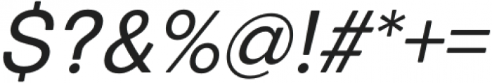 European Sans Pro Narrow Book Italic otf (400) Font OTHER CHARS