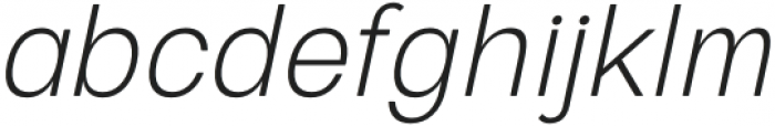 European Sans Pro Narrow Extra Light Italic otf (200) Font LOWERCASE
