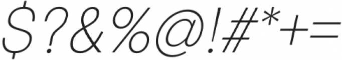 European Sans Pro Narrow Thin Italic otf (100) Font OTHER CHARS