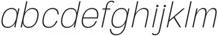 European Sans Pro Narrow Thin Italic otf (100) Font LOWERCASE