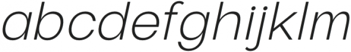 European Sans Pro Normal Extra Light Italic otf (200) Font LOWERCASE