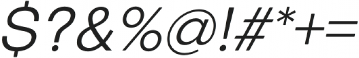 European Sans Pro Normal Light Italic otf (300) Font OTHER CHARS
