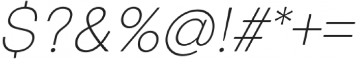 European Sans Pro Normal Thin Italic otf (100) Font OTHER CHARS