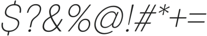 European Soft Pro Narrow Thin Italic otf (100) Font OTHER CHARS