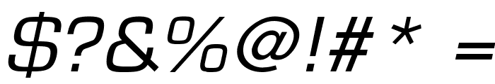 Eurasia Wide Italic Font OTHER CHARS