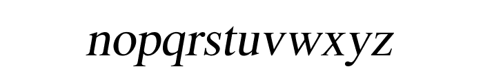 EucrosiaUPC Italic Font LOWERCASE