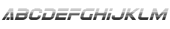 Eurofighter Gradient Italic Font UPPERCASE