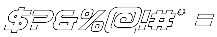 Eurofighter Outline Italic Font OTHER CHARS