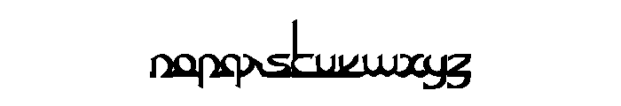 Eurokufic Regular Font LOWERCASE