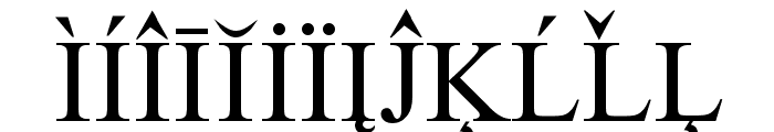 European Serif Font UPPERCASE
